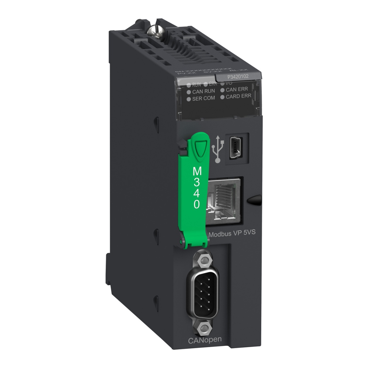 Módulo de processador, standard, série Modicon M340 - CPU - CAN - USB - 1024D - 256A