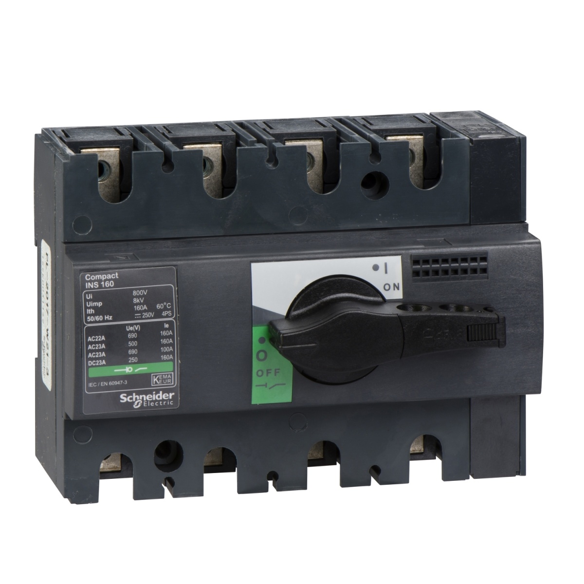 Interruptor seccionador Interpact INS160 - 4 pólos - 160 A