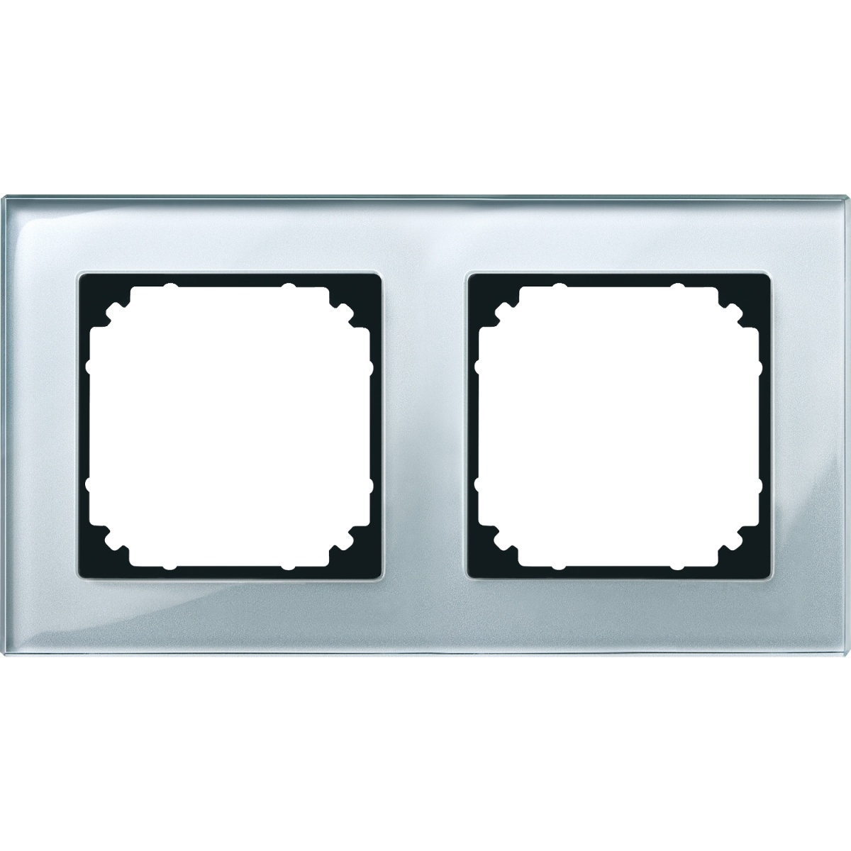 Quadro, vidro do Merten M-Plan, 2 elementos, prata de diamante