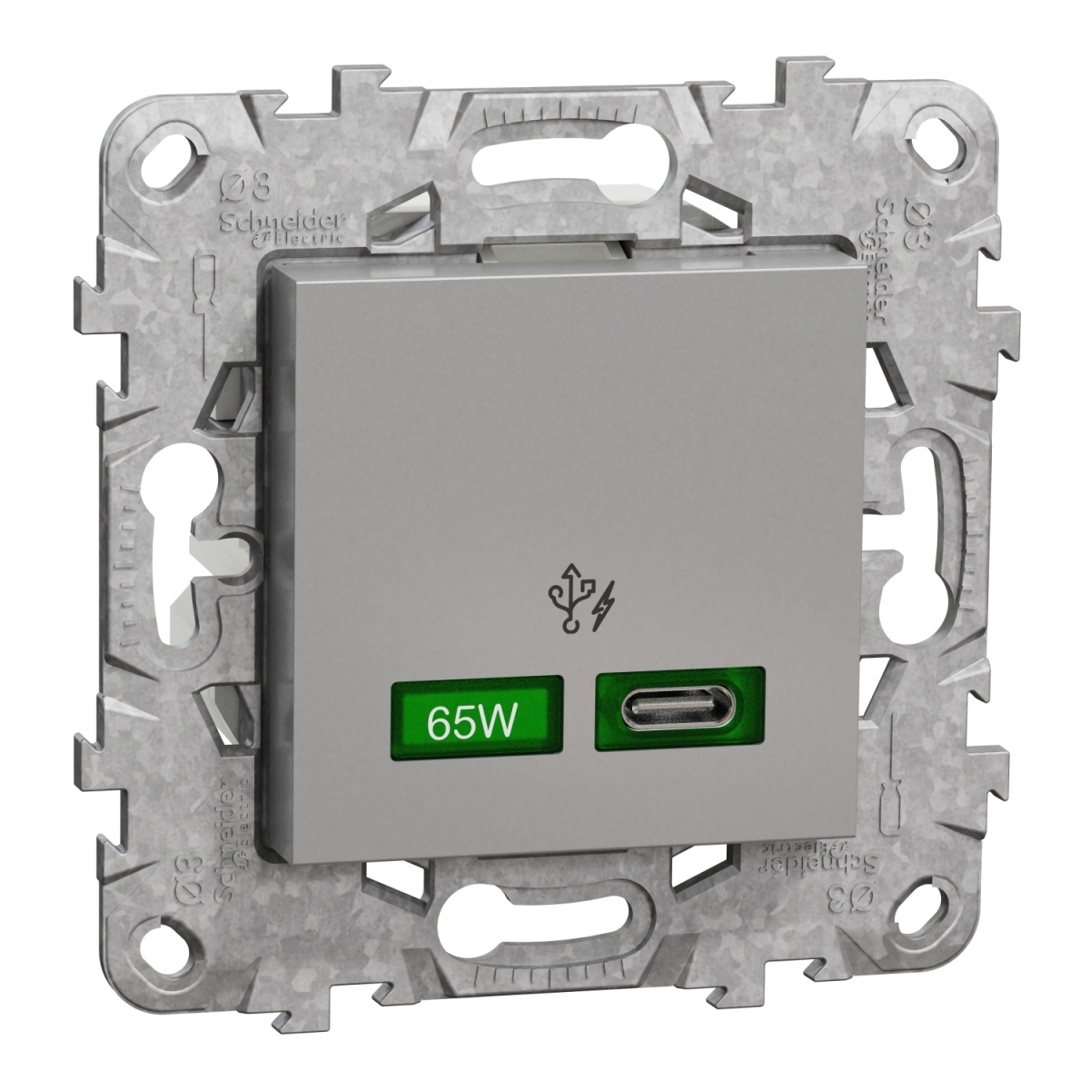 Nova Unica - Tomada USB C carregador 65W - Alumínio