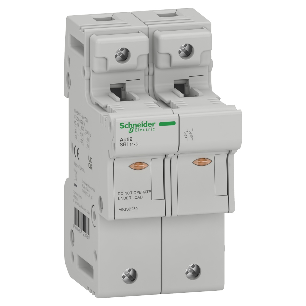 Porta Fusível  SBI - 2P - 50A - 14 x 51mm