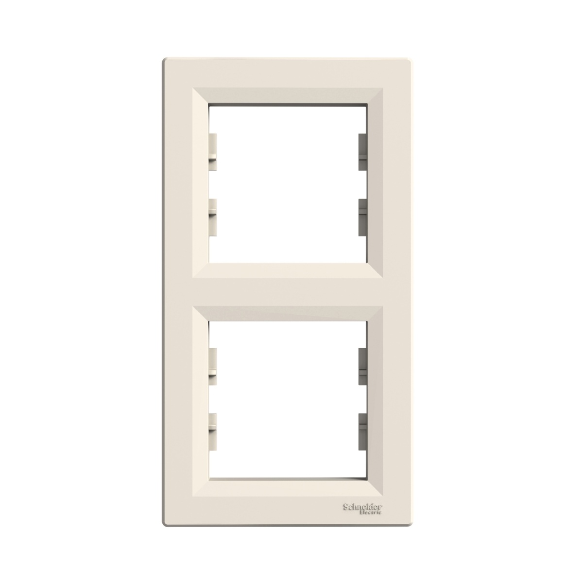 Asfora - quadro vertical de 2 tomadas - creme