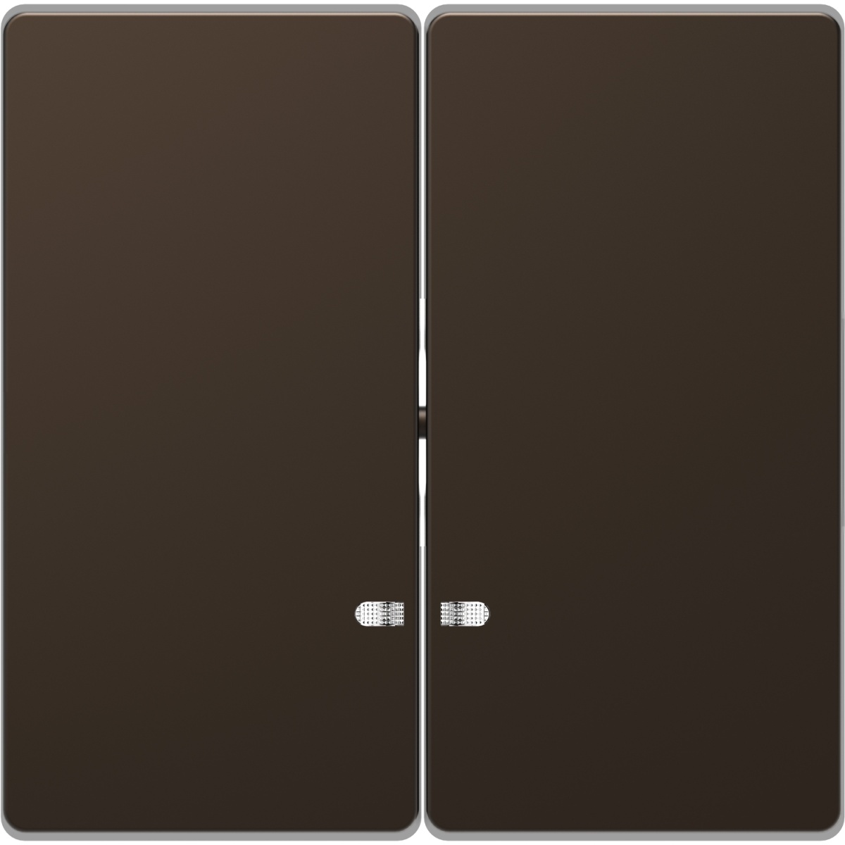 D-Life - Tecla dupla com visor - Metal mocca