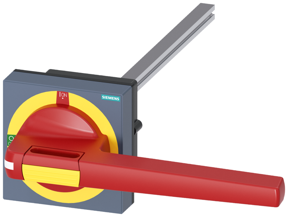 Door-coupling rotary operating mechanism Emergency switching-off with toleran...