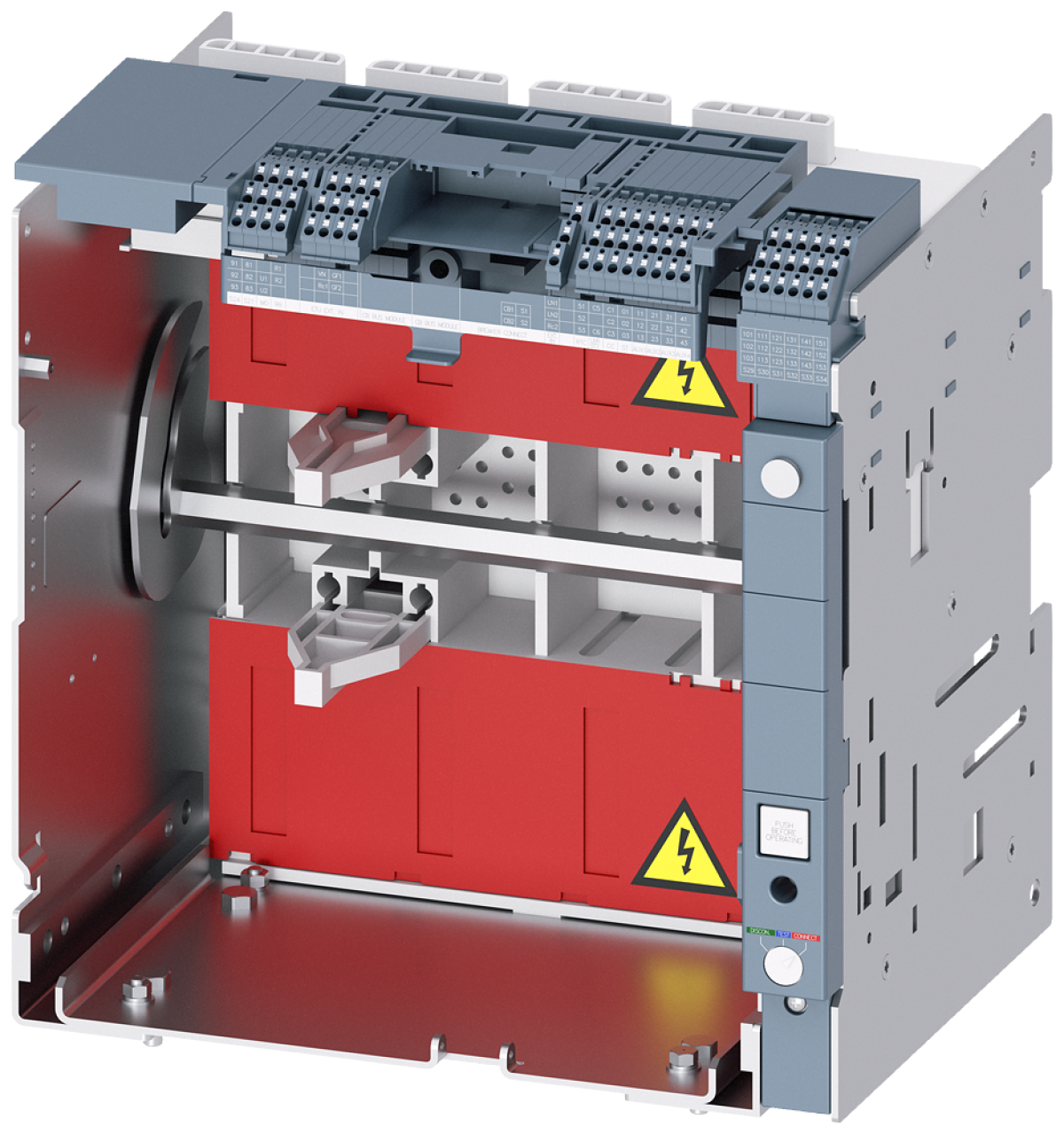 Guide frame for 3WL10 - 4-pole rear vertical terminal