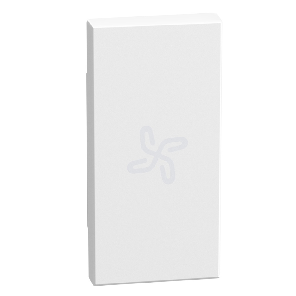 Light Now - Tecla axial com símbolo ventilação - 1 módulo - White