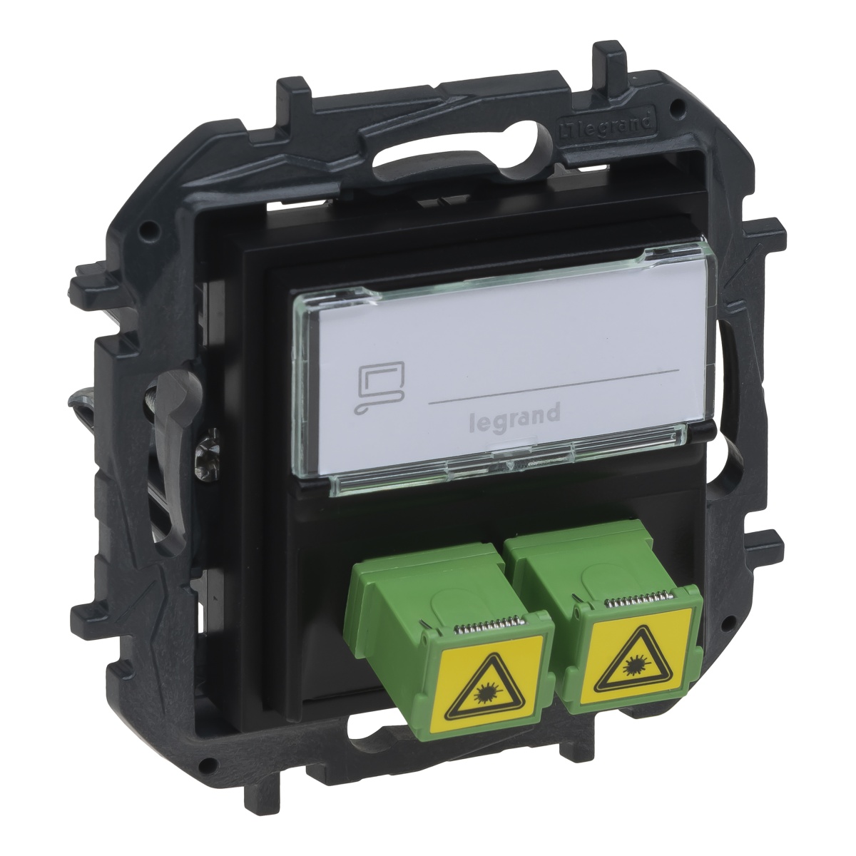 Niloé Step - Tomada de Fibra ótica - SCAPC - Simplex - Preto mate