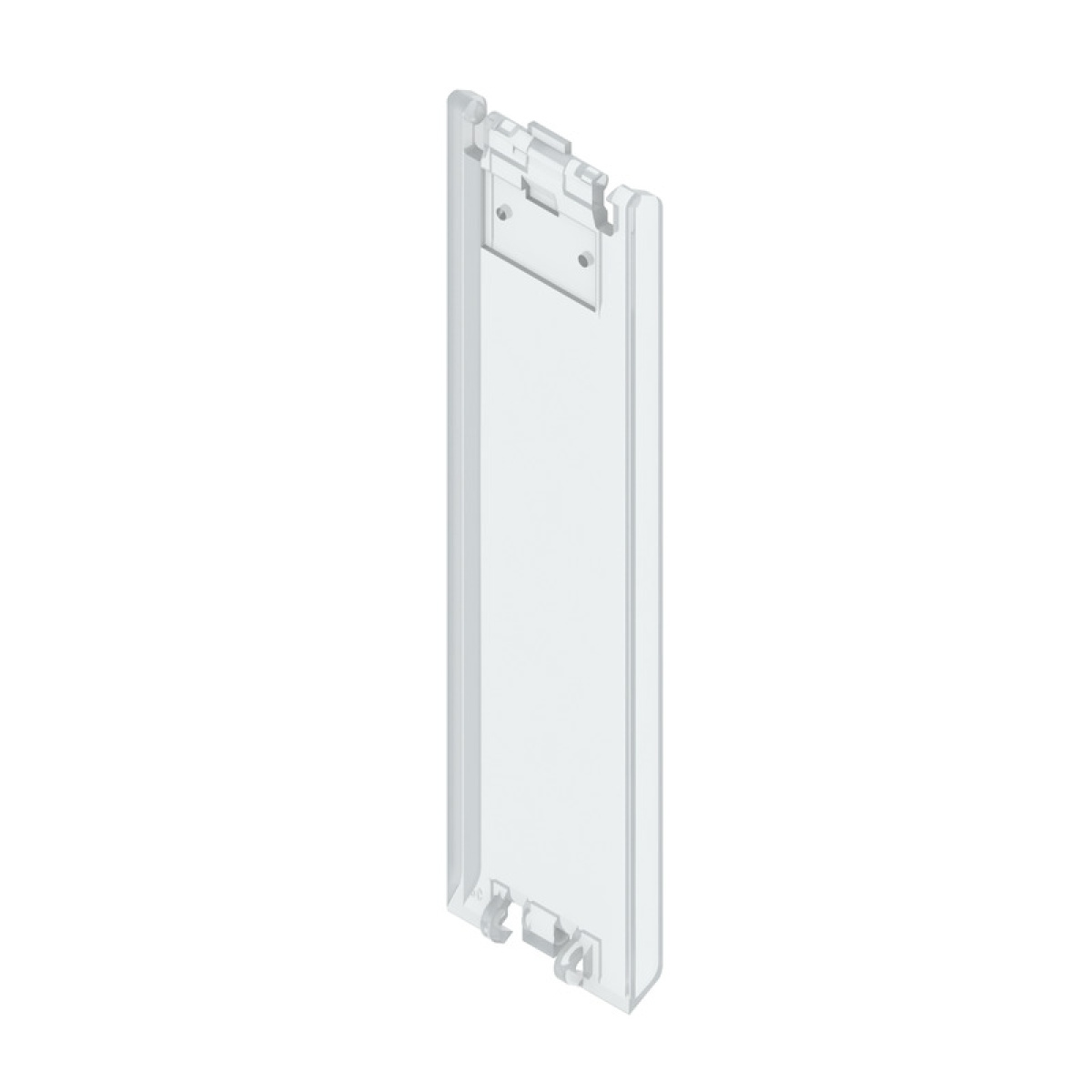 Flip cover Modular housing, Width 22.5 , Plastic, Transparent