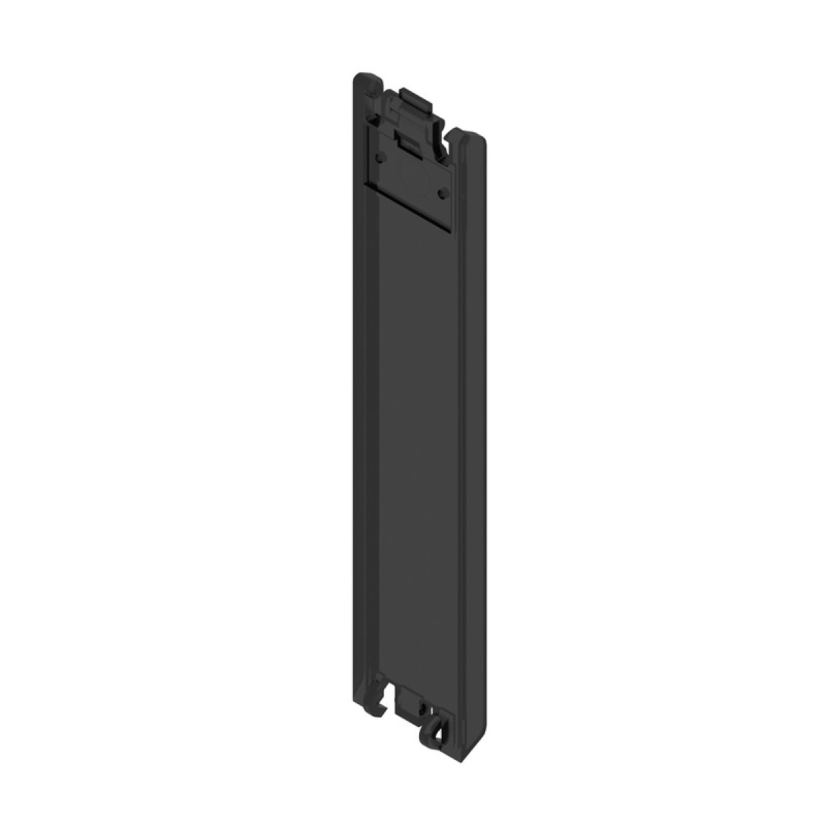Flip cover Modular housing, Width 17.5 , Plastic, black