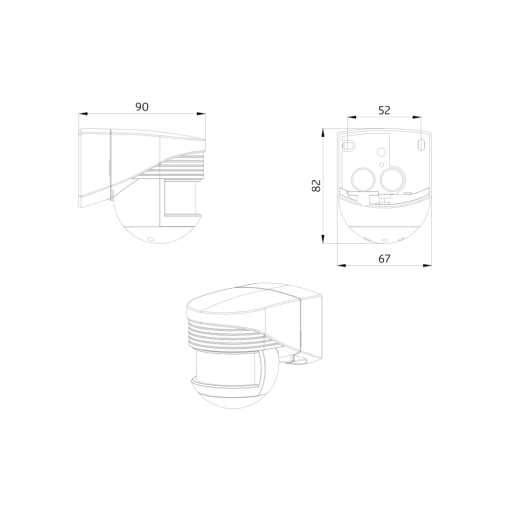 BEG 91101 LC-Click 140 Branco Detetor de movimento