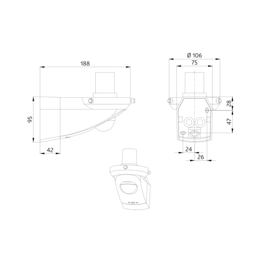 BEG 91301 ALC-B-360 SLU Branco Wall light