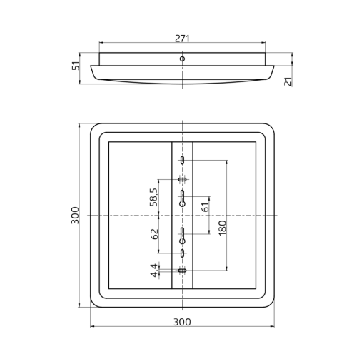 BEG 93145 AL12-25-300-LED-3C-HF luminária LED