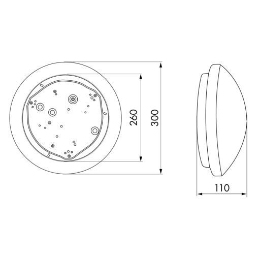 BEG 94450 HF-L7 Branco Detector de movimento AF Plafón circular