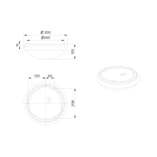 BEG 94455 L8-LEDN-HF Branco Plafón circular