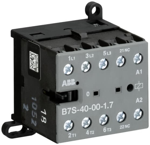 B7S-40-00-1.7-71 Mini Contactor 24 V DC - 4 NO - 0 NC - Screw Terminals