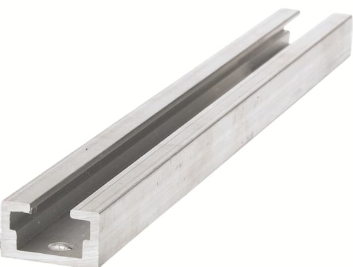 C profile rails, 25 mm x 495 mm x 14 mm