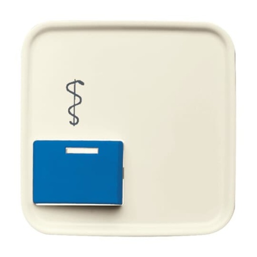 Cover plate 1 gang Blue white  BuschDuro 2000 SI