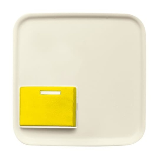 Cover plate 1 gang Yellow white  BuschDuro 2000 SI