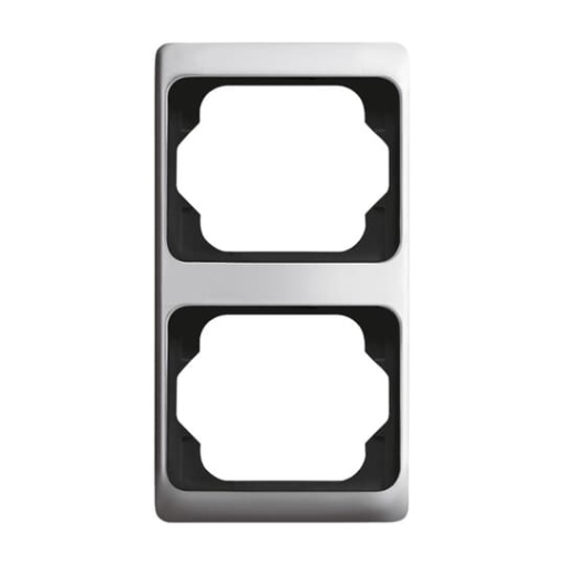 Cover frame 2gang titanium  alpha exclusive