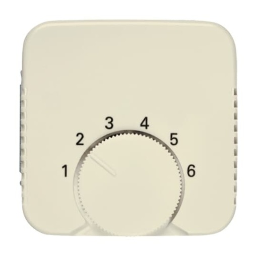 Cover plate with legend for Thermostat Turn button white  BuschDuro 2000