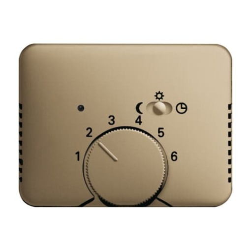 Cover plate with legend Characters 1  6 for Thermostat Turn button bronze  alpha