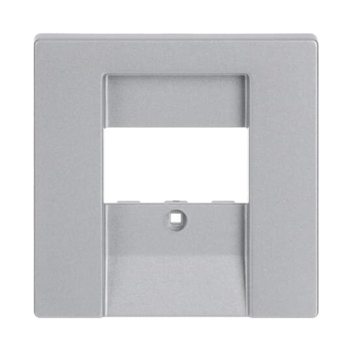 Cover plate TAE UAE  TAE USB  VGA  HDMI  loudspeaker 1 gang aluminium silver  Platform 63