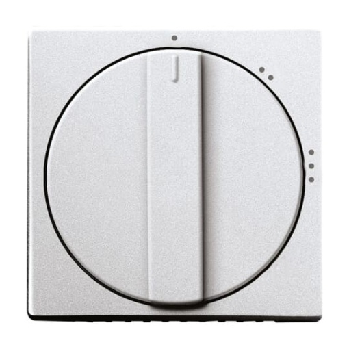 Cover plate with legend Symbol 123 for Level switch Turn button aluminium silver  Platform 63