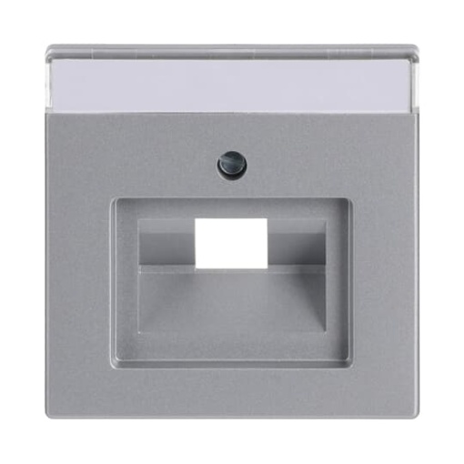 Cover plate with labelling field UAEIAE ISDN 1 gang aluminium silver  Platform 63