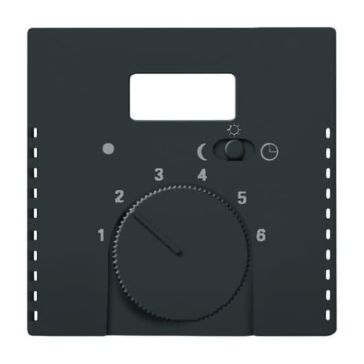 Cover plate with legend Characters 1  6 for Thermostat Turn button anthracite  Platform 63