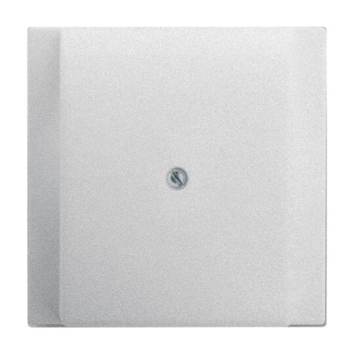 Cover plate Cable outlet with Mounting plate aluminium silver  impuls
