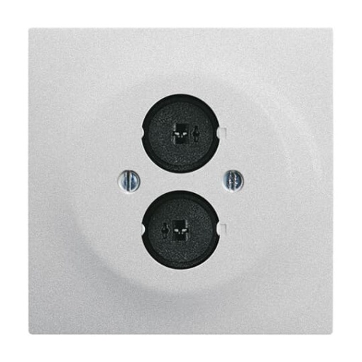 Cover Plate Loudspeaker 2 gang aluminium silver  impuls