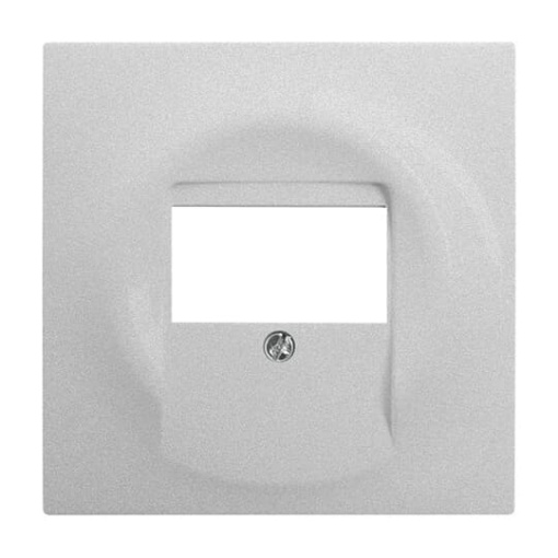 Cover plate TAE UAE  TAE USB  VGA  HDMI  loudspeaker 1 gang aluminium silver  impuls