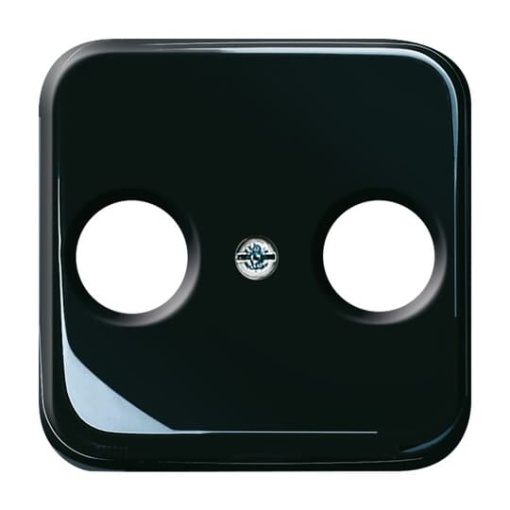 Cover plate SAT 2 gang black  Reflex SI