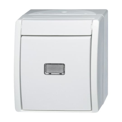 Switch Single push button 1P pole 1NO alpine white  ocean