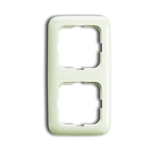 Cover frame 2gang white  BuschDuro 2000 SI
