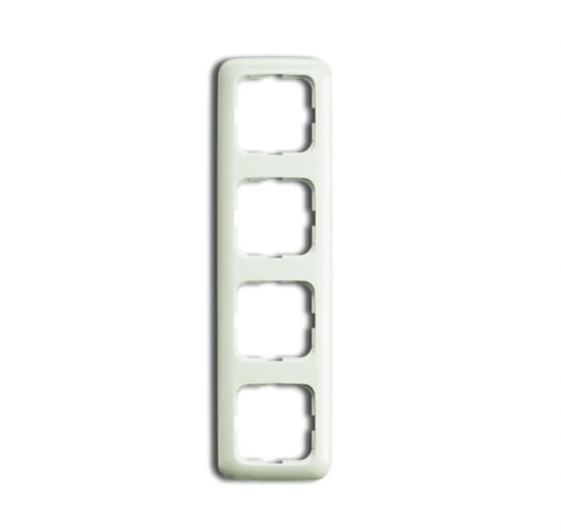 Cover frame 4gang white  BuschDuro 2000 SI
