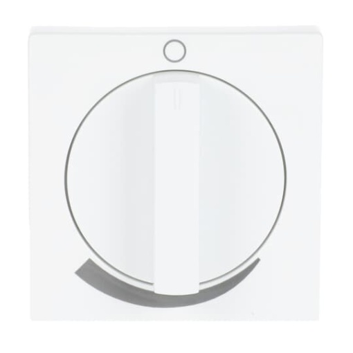Cover plate with legend Level switch Turn button studio white  Platform 63