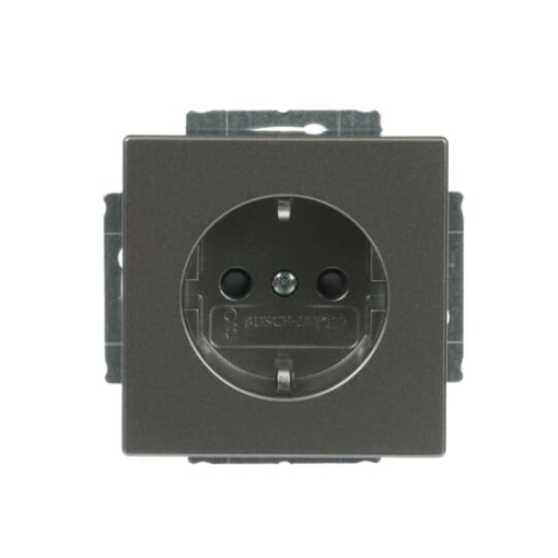 SCHUKO socket insert Without imprint Safety Shutter grey metallic  - Platform 63