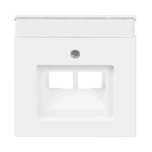 Cover plate with labelling field UAEIAE ISDN 2 gang studio white matt  Platform 63