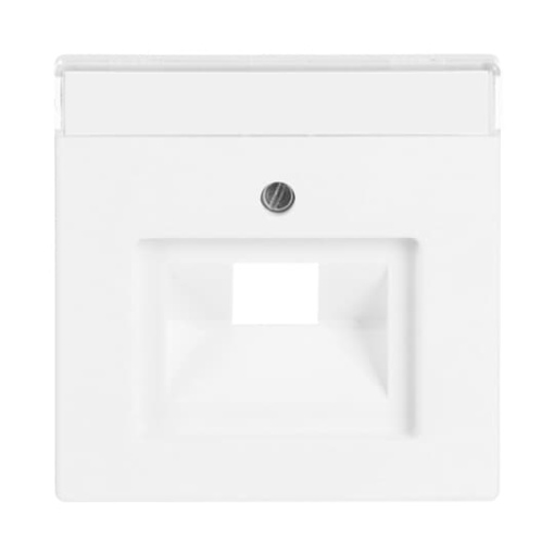Cover plate with labelling field UAEIAE ISDN 1 gang studio white matt  Platform 63