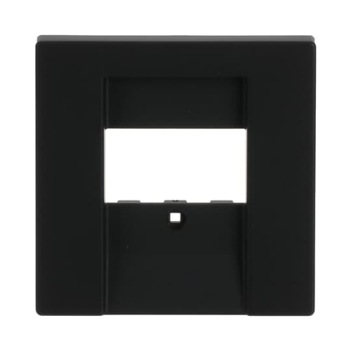 Cover plate TAE UAE  TAE USB  VGA  HDMI  loudspeaker 1 gang black matt  Platform 63