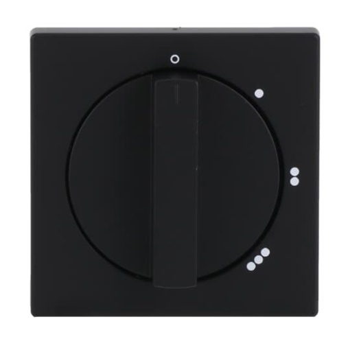 Cover plate with legend Symbol 0123 for Level switch Turn button black matt  Platform 63