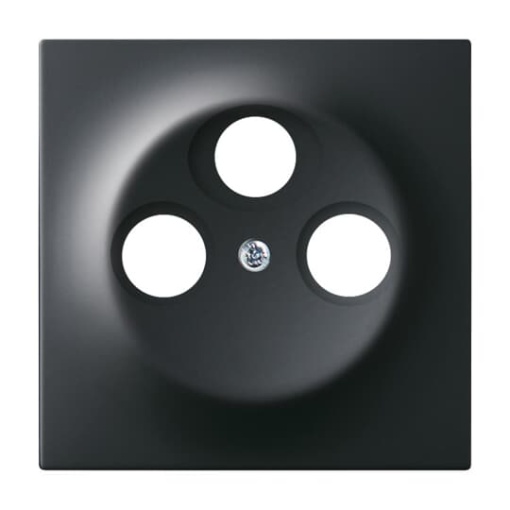Cover plate SAT 3 gang black matt  impuls