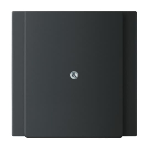 Cover plate Cable outlet with Mounting plate black matt  impuls
