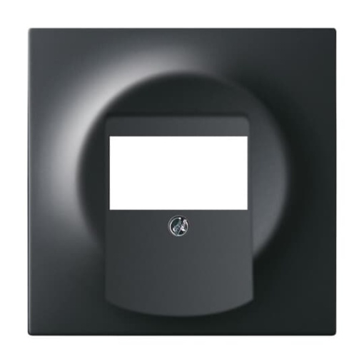 Cover plate TAE UAE  TAE USB  VGA  HDMI  loudspeaker 1 gang black matt  impuls