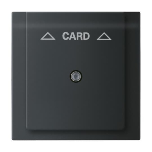 Cover plate with legend Card Symbol arrows for Switchpush button Hotel card black matt  impuls