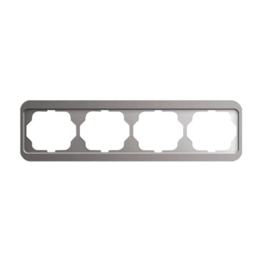 Cover frame 4gang platinum  alpha nea