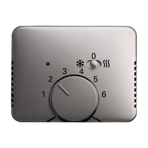 Cover plate with legend Characters 1  6 for Thermostat Turn button platinum  alpha