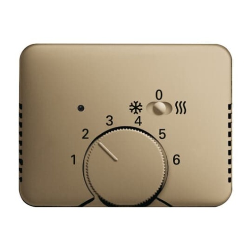 Cover plate with legend Characters 1  6 for Thermostat Turn button bronze  alpha