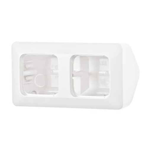 Mounting Box Corner 2 gang alpine white  Reflex SI